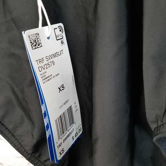 Adidas Womens Black Swimsuit Black Originals Logo - Picture 5 of 5